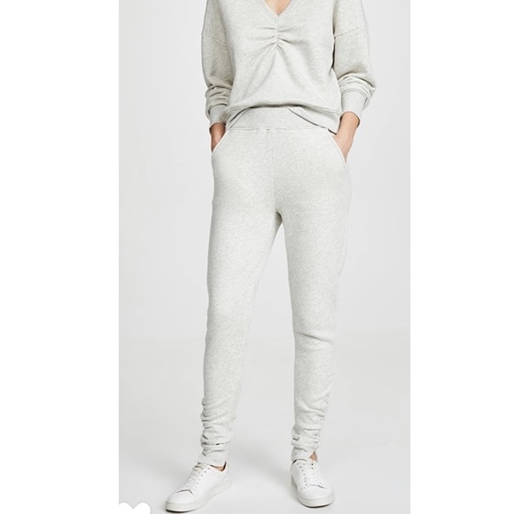 Joie French Terry Wayca Sweatpants in Grey. - Picture 1 of 8